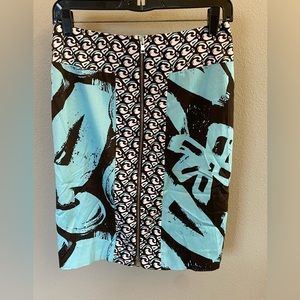 Women’s brown, teal & white skirt